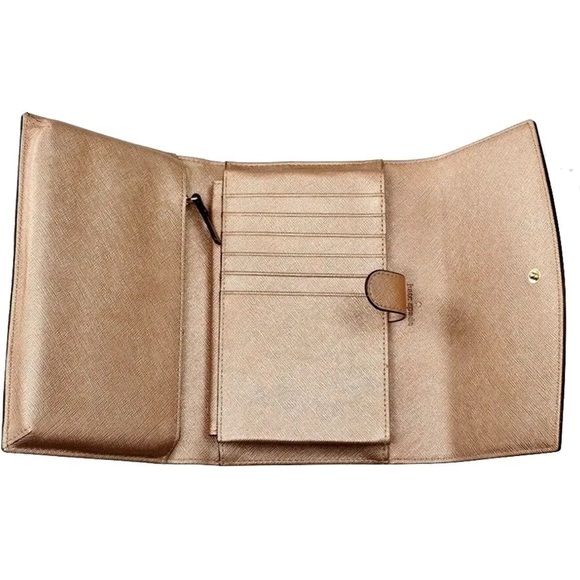 New Kate Spade Winni Laurel way wallet crossbody Leather bag Rose Gold - Picture 4 of 5